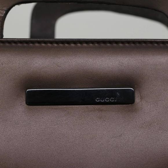 GUCCI Hand Bag Leather 2way Brown 001 2058 1853 6 Auth ac2382 - Picture 9 of 16